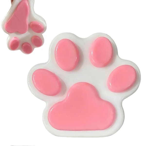 Handgjorda Taba Squishy Stora Kattfot Silikon Klämleksaker för Stresslindring, Kattfot Jättefot Squishy Sensoriska Leksaker för Ångest & Avkoppling