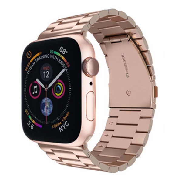 Kompatibelt Apple Watch-armband 38mm-40mm/42mm-44mm Ersättningsarmband i rostfritt stål - 42-44mm roséguld