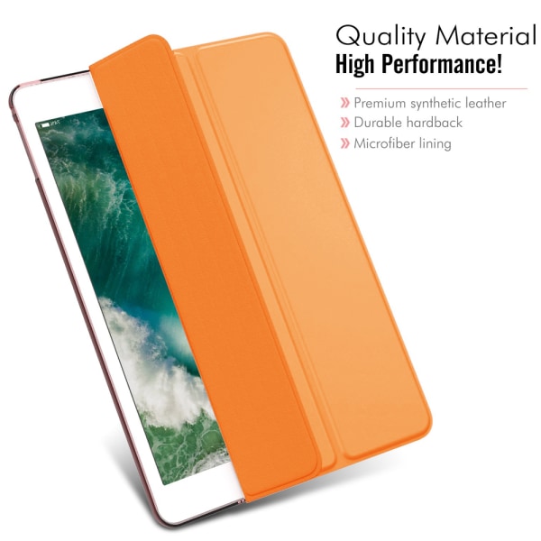 Smart Case kompatibelt med iPad Air 3 10,5", genomskinligt magnetiskt case med matt baksida med Auto Sleep/Wake-orange