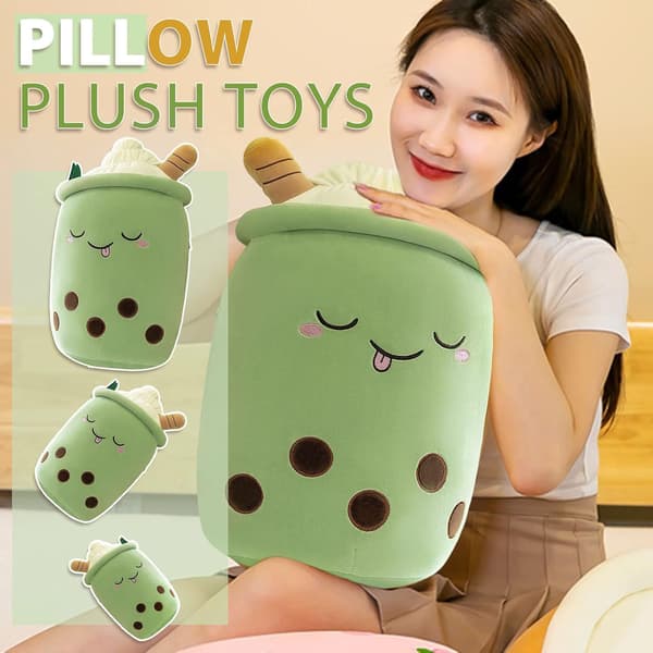 Soft Plush Doll Pillow Stuffed Toy Milk Tea Cup Shaped Hugging Pillow