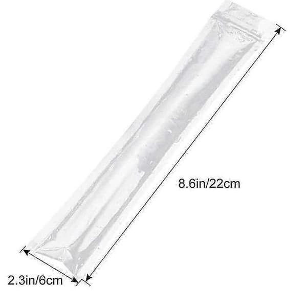100 stk. ispinde-poser Ispinde-poser med tragt Selvforseglende ispinde-poser til snacks, yoghurt, juice, frugt 22x6cm