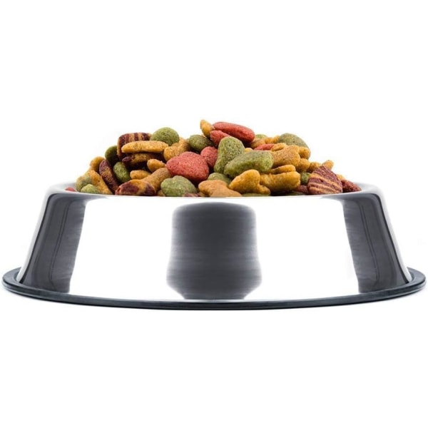 Rustfrit stål hundeskål med gummibase til små/mellemstore/store hunde, kæledyrsskål og vandskål perfekt valg