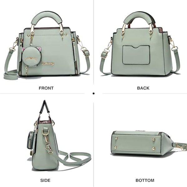 Moderne Punge og Håndtasker til Kvinder Damer Læder Top Håndtag Satchel Skuldertasker Små Totes