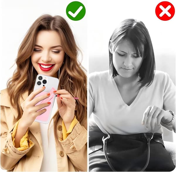 Lipgloss Mobiltelefoncover med Lipgloss Holder, Telefoncover til iPhone og Android (Pink) blackone