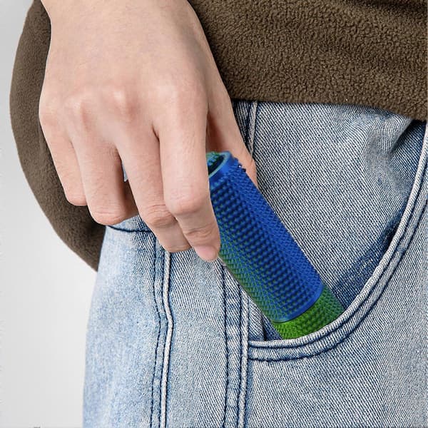 Sensorisk Gripper Roller - Roterende Topp og Klikker - for Angst og Stimming Blue Green