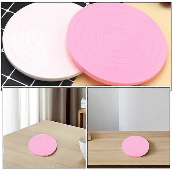 Mini kakefat i plast for DIY-dekorering, 2 stk. roterende kakestativ