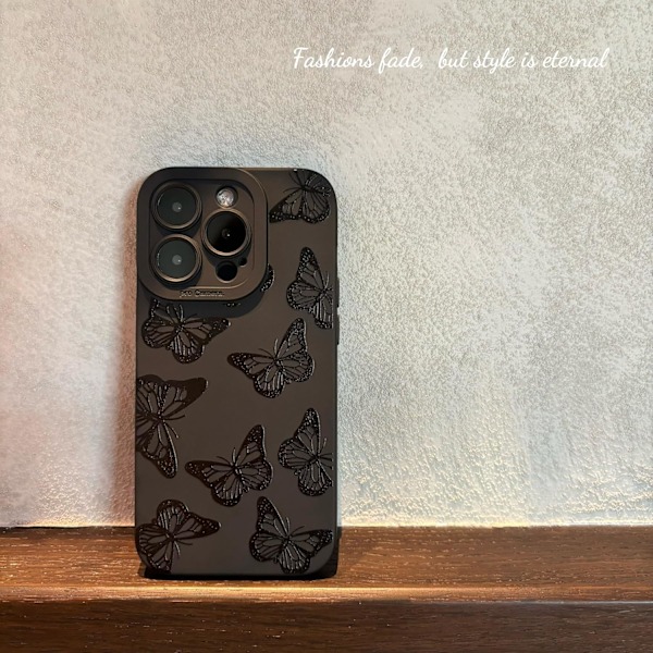 iPhone 16 Pro Max Skal 6,9 tum 2024, Estetisk Hjärtan Print iPhone 16 Pro Max Skal för Kvinnor Flickor Män, Silikon Skyddande Telefonfodral för iPhone Butterfly iPhone 13 Pro Max