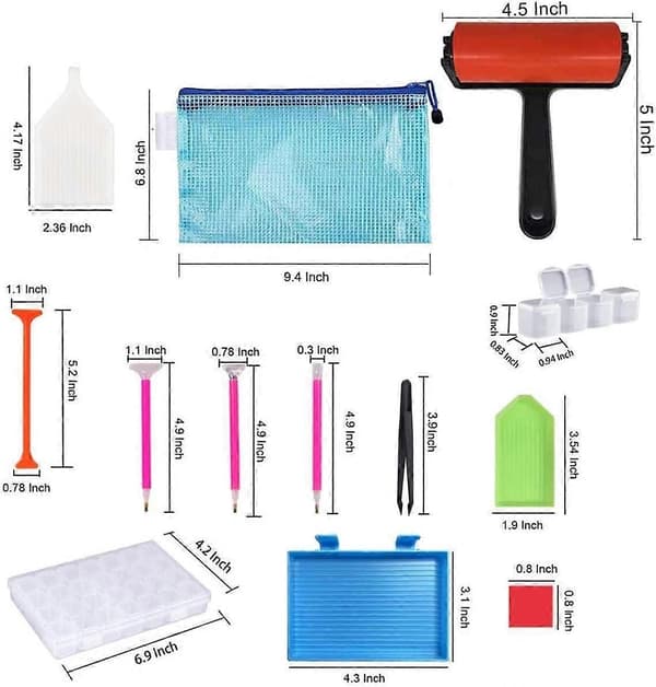 22PCS Diamantmaleri Kit Diamantbroderi Værktøj, Diamantmaleri Tilbehør Kit