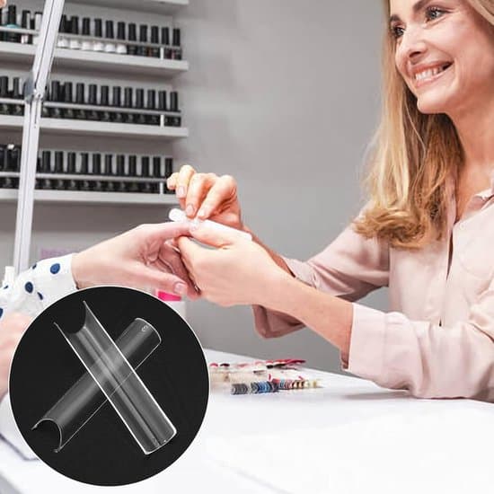 Clear Acrylic Nail Tips – Extra Long Straight Square Nail Tips – Nail Tips for Gel Nails – Transparent False Nails – Press-On Nails 200