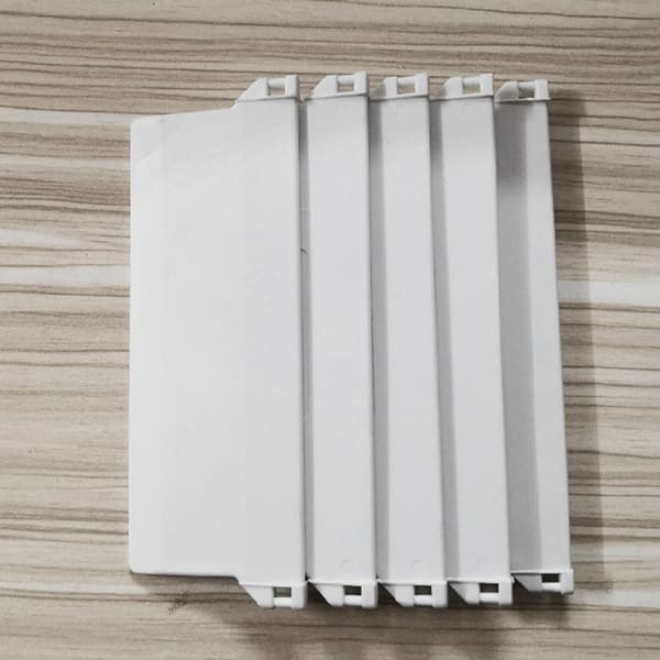 Plastbottenplatta 127 mm Set med 10 bärbara vertikala rullgardiner med vikter
