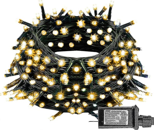 Funpeny 85 Ft 240 Led Blå Heilwiy Julelys, Vanntett Utvidbar Grønn Ledning Fairy String Lys Plug In