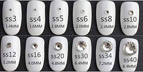 576 stk. limfaste flade rhinsten af glas til neglekunst, håndværk, tøj og sko, sølv Silver 576pcs