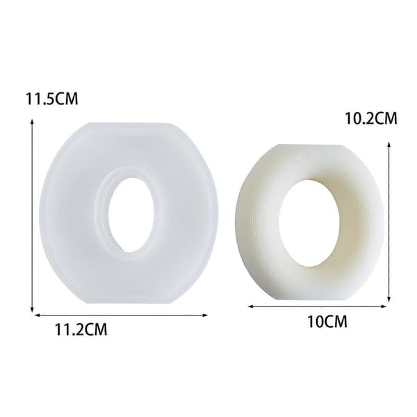 Fondant Godteri Silikonform Ringformet med Striper for Sukkerkunst Såpe Stearinlys Bryllups- / Bursdagskakedekorasjon