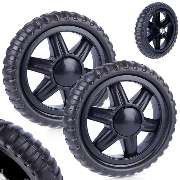 Utskiftbare svarte hjul for handlevogner - 2-pakning 169