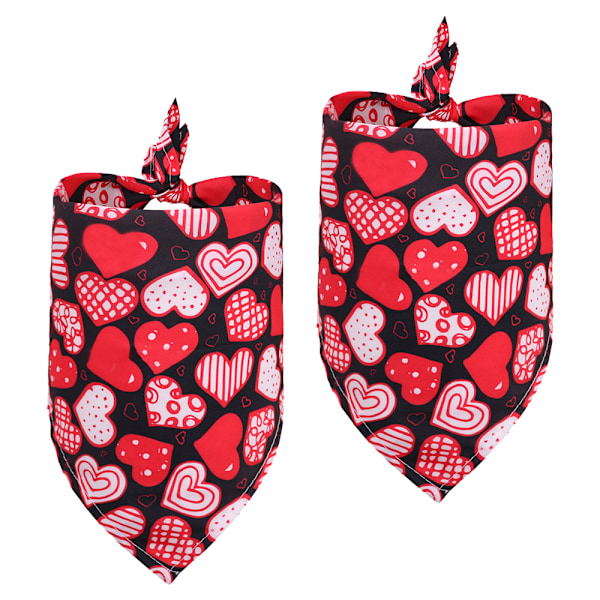 2-pack Valentinsdag hundbandana vändbara trekantslappar halsduk accessoarer för hundar katter husdjur små-Shape1