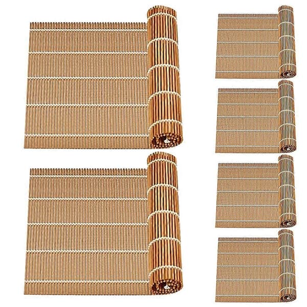 6 kpl bambu-sushimattoja sushin rullaamiseen