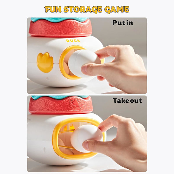 Stablelegetøj, Baby Ring Stacker, 6 Form Matching Æg Legetøj til Børn 6-12 Måneder og Dreng eller Pige 1-3