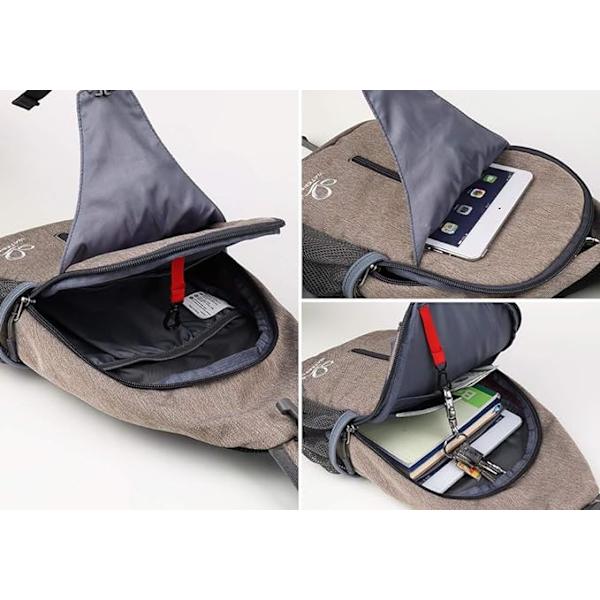 Crossbody Sling Ryggsäck Sling Väska Resväska Vandring Bröstväska Dagryggsäck