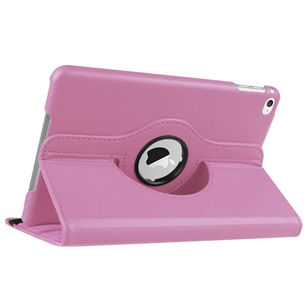 Leather case with rotatable stand for iPad Mini 4/5, pink pink pink