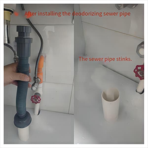 Stuprörskit, Stuprör, Flexibelt dräneringsrör, Passar 1 1/4 tums diameter dränering, Hållbart och återanvändbart A