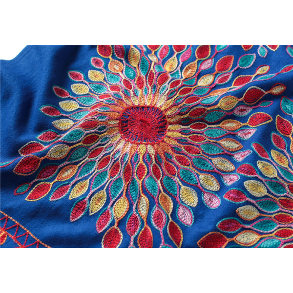 Dame Klesplagg med Broderte Overdimensjonerte Tassel Sjal Skjerf Wraps for Kvinner
