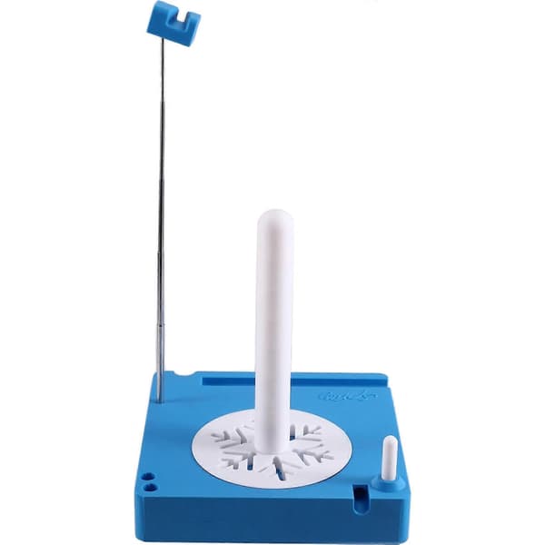 Hekleoppbevaring, Garnholder for Hekling, Multifunksjonell Garnspoleboks, Avtakbar Heklegarnholder, Garnspinner Blå Blue