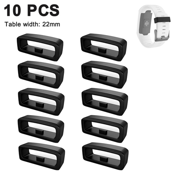 10 stk. Rem til urrem - 22mm Sort