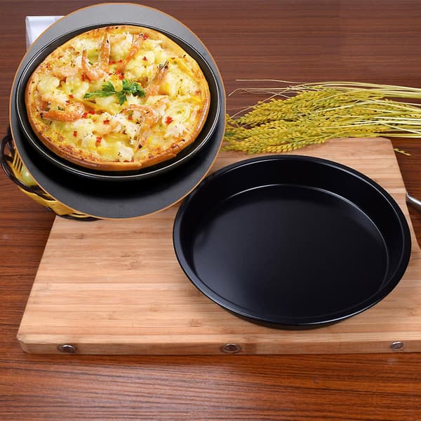Ny rund dyb pizzaform Non-stick tærtebakke Bagekøkkenredskab Stål