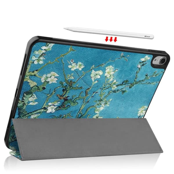 Apple iPad Air (2020) (2022) Slim fit tri-fold cover - Tree with Flowers multifärg multicolor