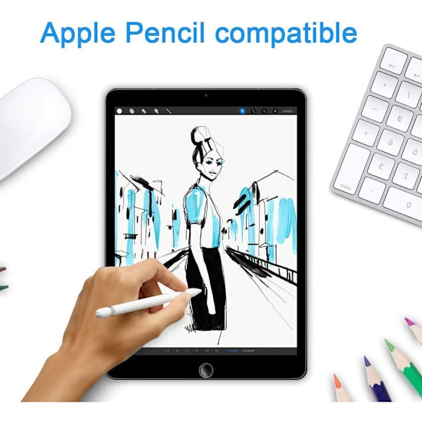 Skjermbeskytter i herdet glass, kompatibel med iPad Air / Air 2 9,7 tommer, kompatibel med iPad herdet glass 9H HD-iPad Air 9,7 tommer