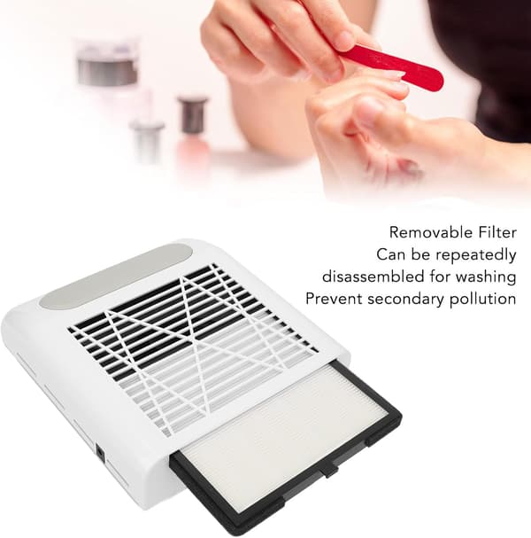 Neglestøvsuger med kassettefilter til manicure - 80W