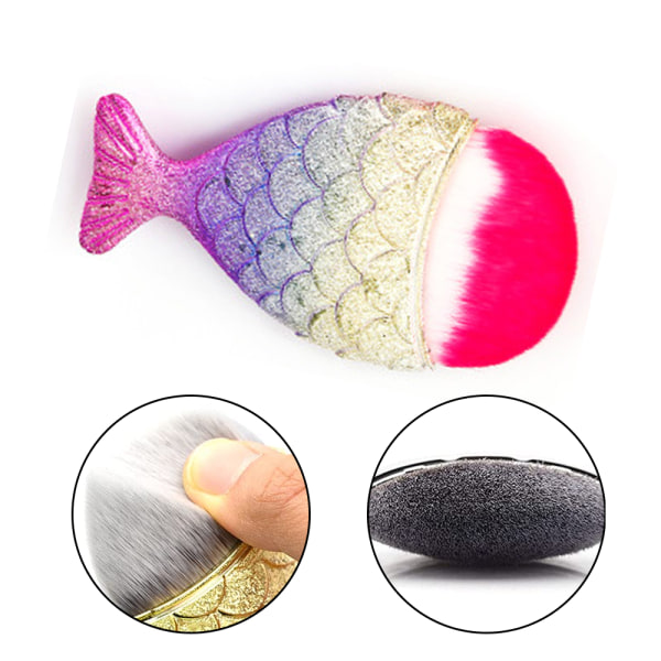 Nagelborste Rengöringsborste-FCS-M4/Mermaid Dust Brush/Dream Purplemake up