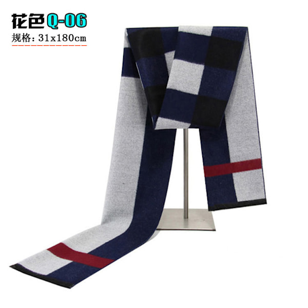 Høy kvalitet vinter skjerf for menn | Rutete kashmir skjerf for menn | Luksus skjerf for menn - skjerf Design Q-06 180cm