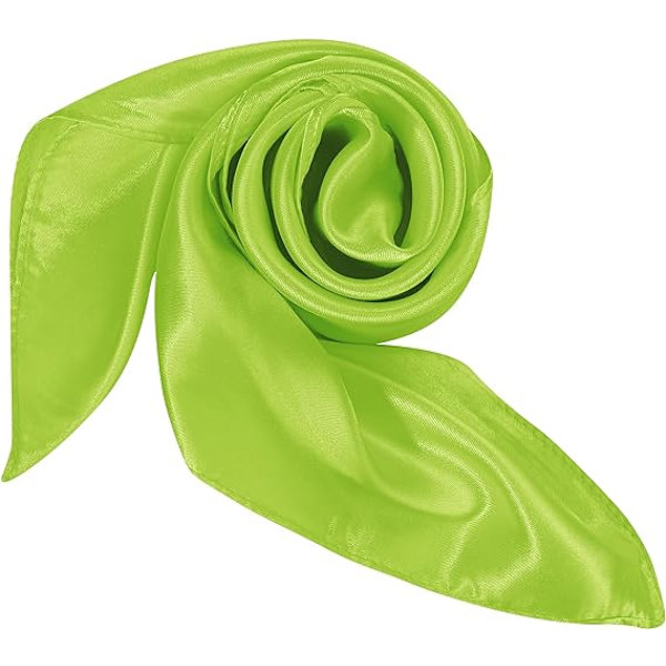 Silkefølelse Sjal Kvadrat Chiffon Sjal Ensfarvet Bandanas Retro Sjal til Kvinder Hals Sjal Taske Sjal