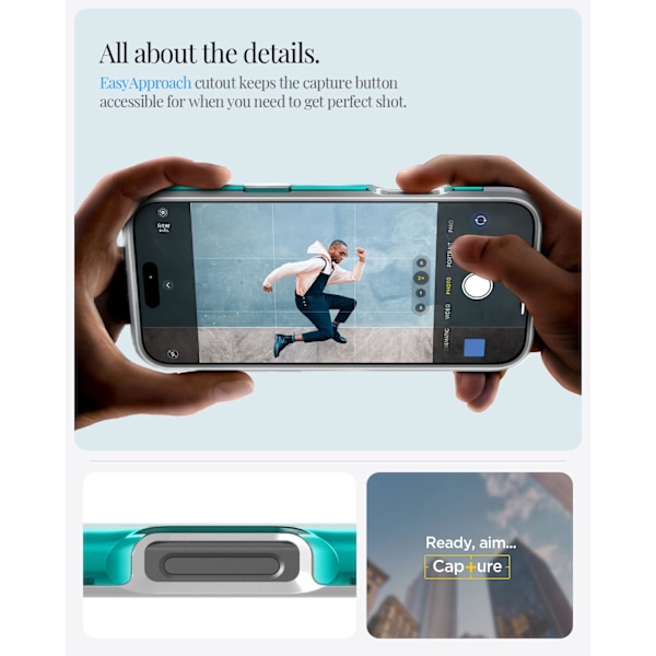 Spigen Fodral för iPhone 16 Pro Max, Classic C1 MagFit Designad för Apple iPhone 16 Pro Max - Bondi Blå Bondi Blue iPhone 16 Pro