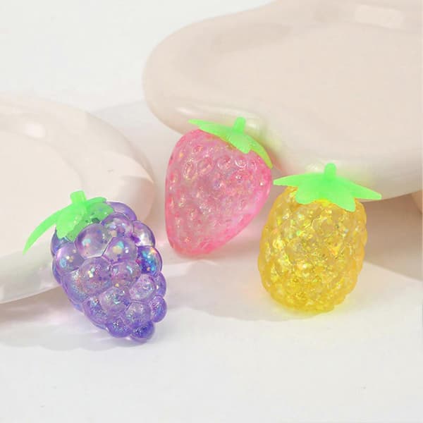 1-5 stk. Glitter Drueformet Klemmelegetøj – Blødt Elastisk TPR – til Afstressning Random 5pcs