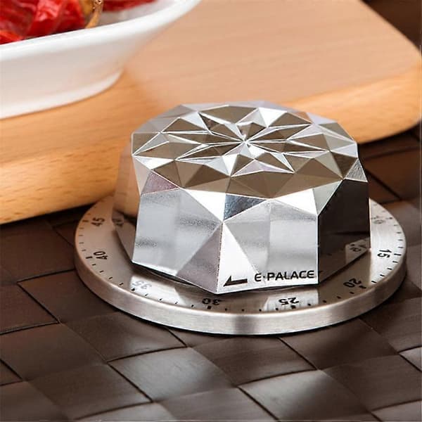 Mekanisk Timer Rustfritt Stål Blomst Kreativ Timer Magnetisk Kjøkkenpåminnelse