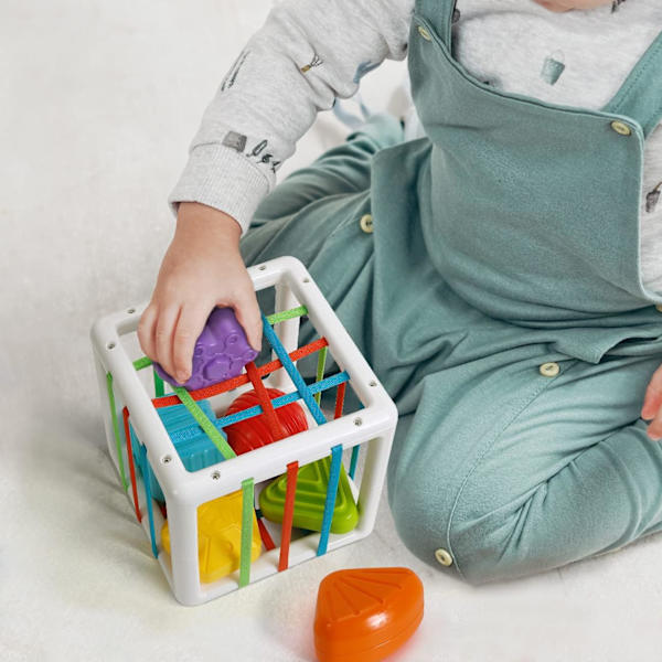 Aktivitetskub med formklassificering, Montessori-leksaker för småbarn 6-18 månader, sensoriska inlärningsleksaker, present till flicka eller pojke