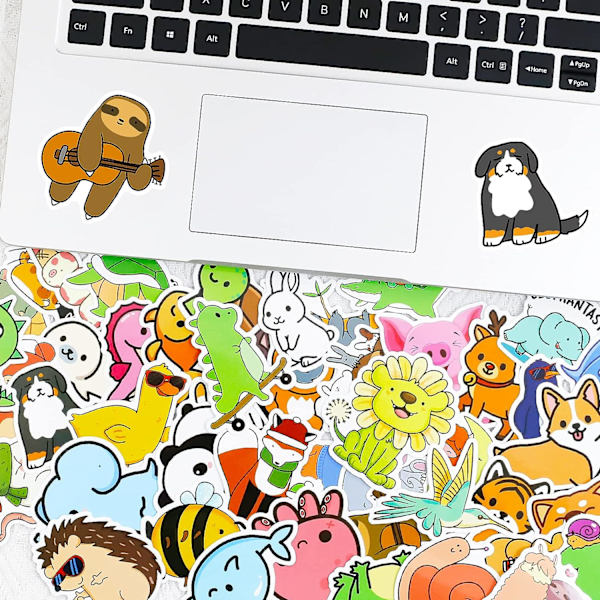 50 stk. Søde Dyre Stickers, Farverige Vandfaste Dyre Stickers, Vinyl Søde Æstetiske Stickers til Vandflaske, Laptop, Telefon, Skateboard Stickers