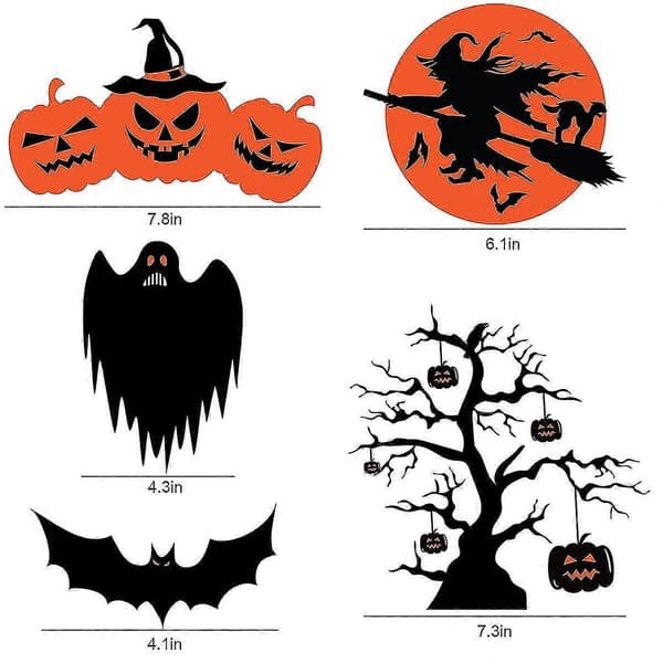 2025 Halloween Decorations Halloween Window Decals Halloween Supplies Happy Halloween Wall Decals