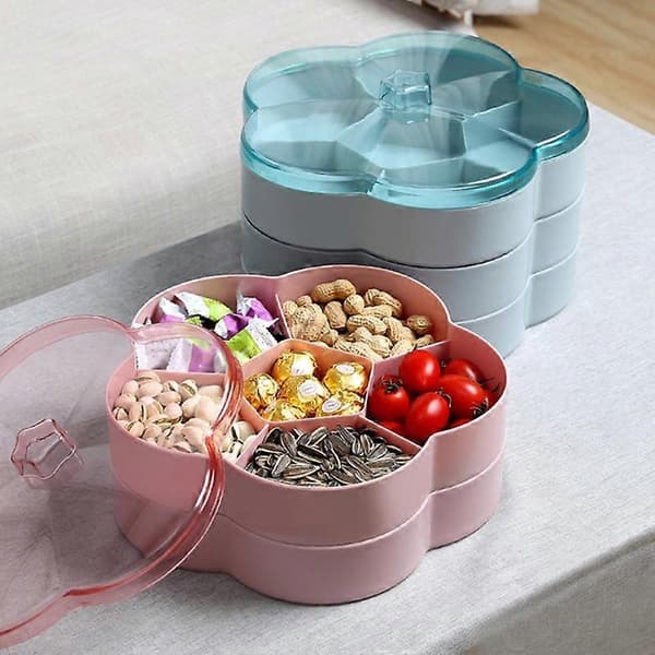 Blomformad transparent bröllopsgodis, snacks, torkad fruktförvaringslåda, enkellager