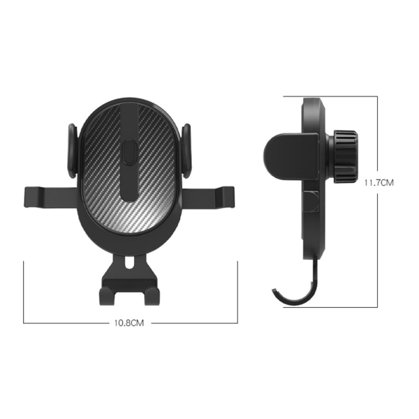 Sugekop + Luftventilationsbilholder Sort