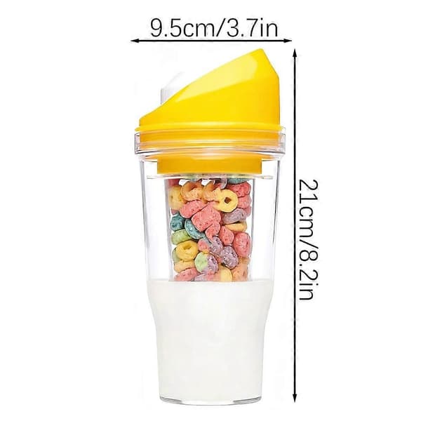 The Cereal Cup Stor Kapasitet Melkebeholder for Hjem og Reise