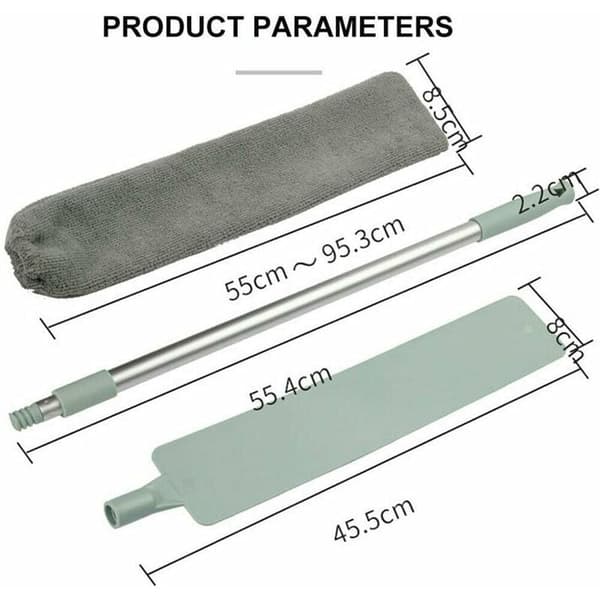 Duster, Adjustable Telescopic Pole, Wet and Dry Tools, Household and Floor Cleaning, for Under the Bed, Sofa, Wardrobe-