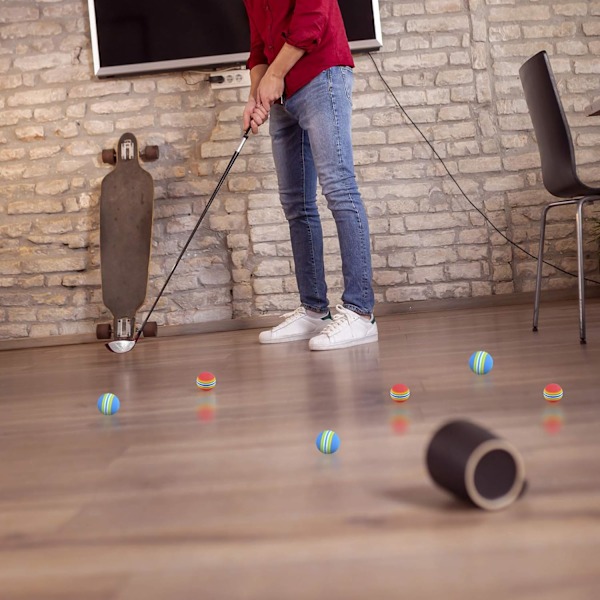 Golfbollar i skum, träningsgolfbollar, luftbollar golf, skumboll för nybörjare, barn, golfträning - 26 stycken / röd, blå