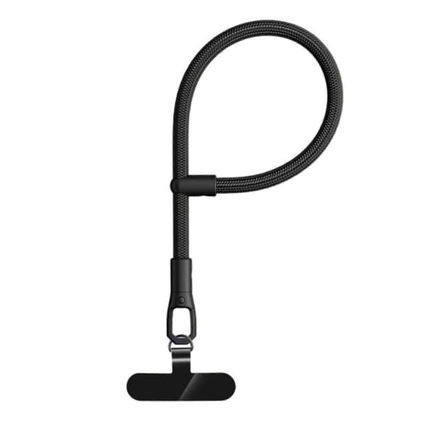 Håndleddsstropp med festetapper Telefonstropp Universal for mobiltelefon Mobiltelefonstropp Automatisk låsestropp Black