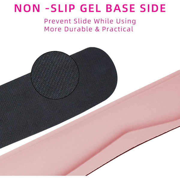 Ergonomiskt rosa handledsstöd för tangentbord och mus - handledsstöd i minnesskum - halkfritt handledsstöd för tangentbord och mus (rosa)