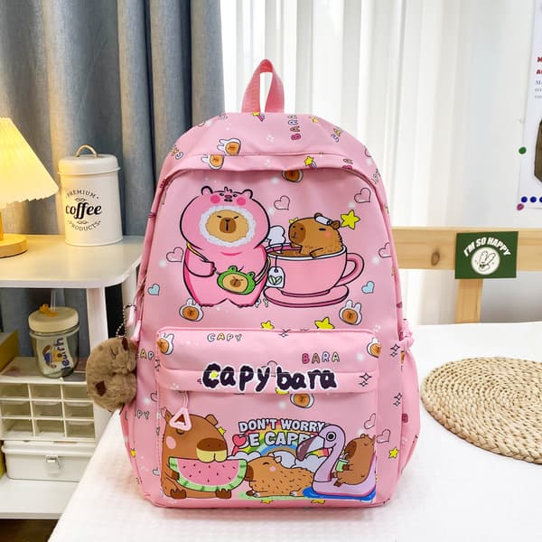Large Capacity Backpack | Middle and Elementary School Girls' School Bag - Pink
