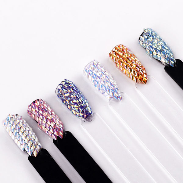 Nail Art Diamond Sequins Stereo Rhombus-1g Pack 12 Färger Setmake up