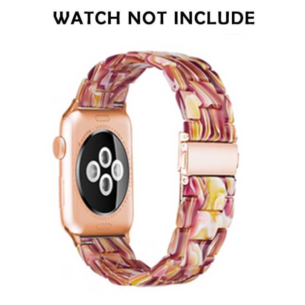 Kompatibel med Apple Watch-reimer 38-40mm/42-44mm Serie 5/4/3/2/1, Slank Resin-armbånd -38-40mm-Ansikt rød